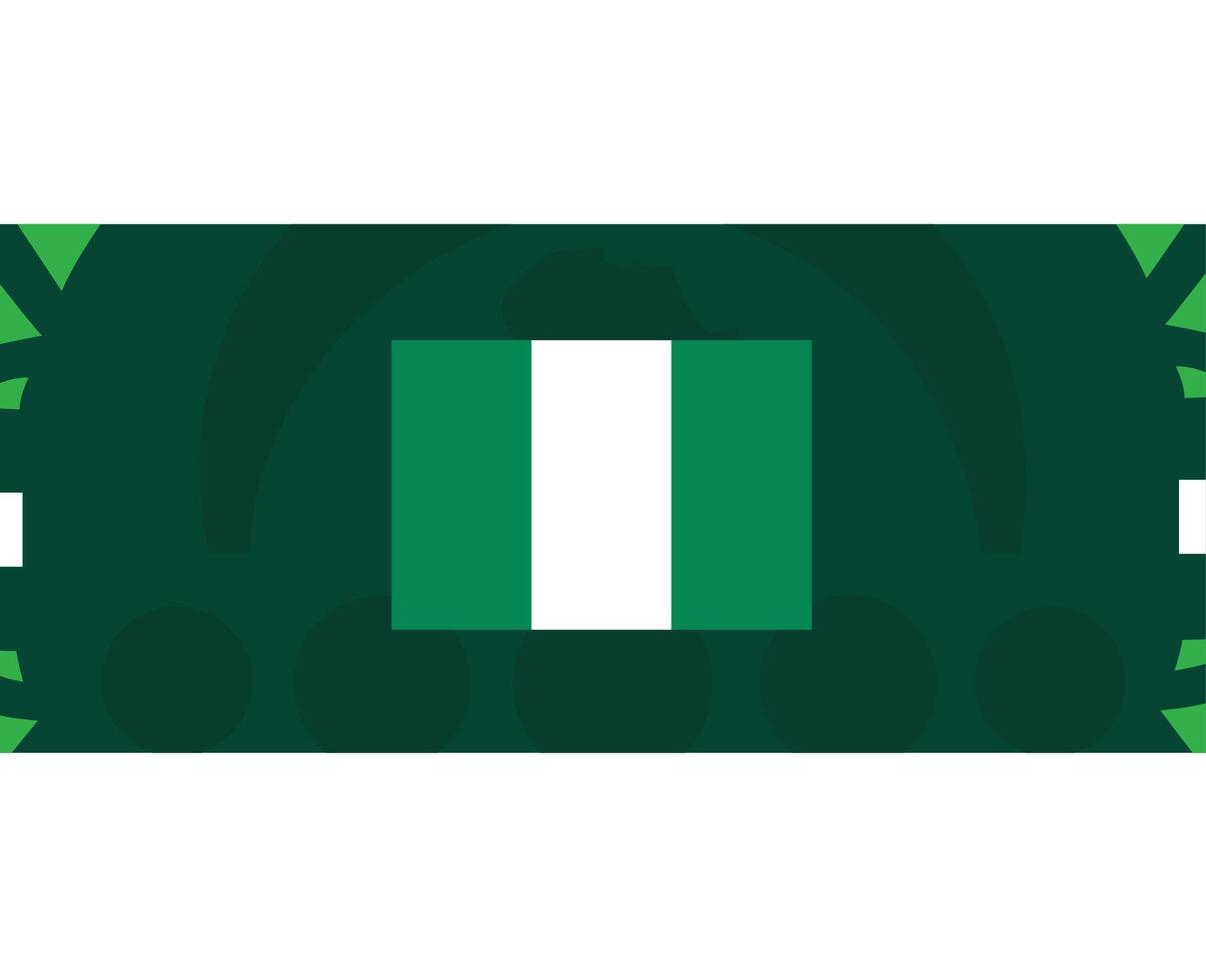 Nigeria Flagge afrikanisch Nationen 2023 Teams Länder afrikanisch Fußball Symbol Logo Design Vektor Illustration