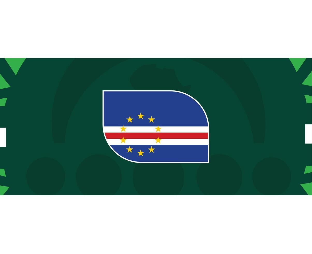 cape verde emblem flagga afrikansk nationer 2023 lag länder afrikansk fotboll symbol logotyp design vektor illustration