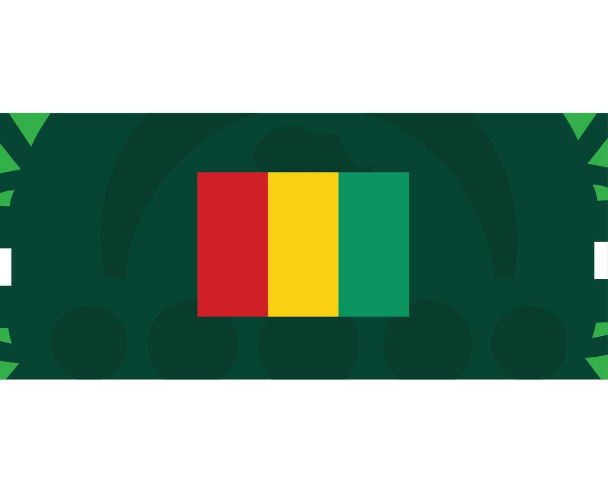 guinea flagga afrikansk nationer 2023 lag länder afrikansk fotboll symbol logotyp design vektor illustration