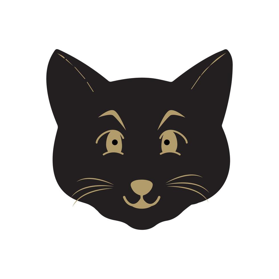 Katze Haustier Kopf Gesicht Symbol, Vektor Illustration von komisch Karikatur Katzen, Katze Gesicht mit verschiedene Ausdrücke und Muster Vektor Illustration eben Design. eps 10