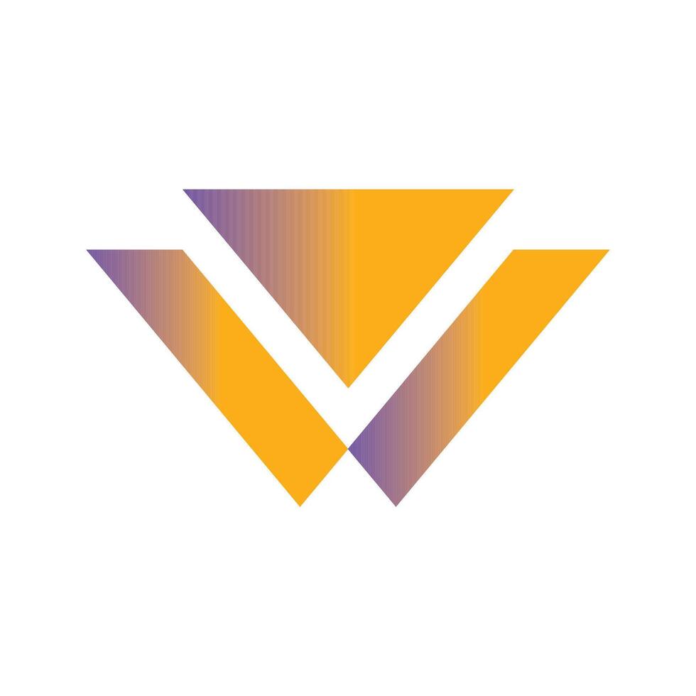 professionell wv brev logotyp design service vektor