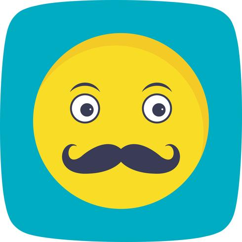 Mustasch Emoji Vector Icon