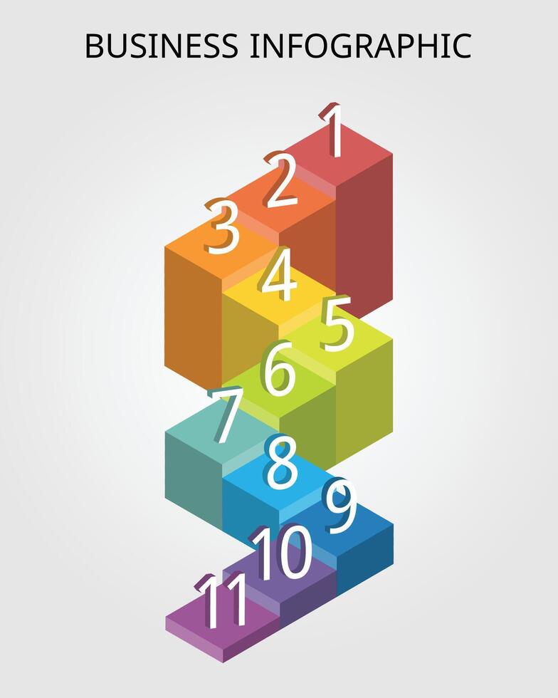 Platz Zeitleiste Graph Diagramm Vorlage zum Infografik zum Präsentation zum 11 Element vektor