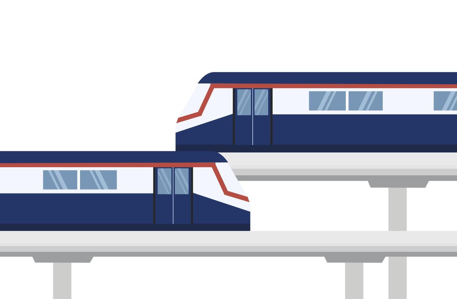 bts himmel tåg vektor illustration. transport begrepp