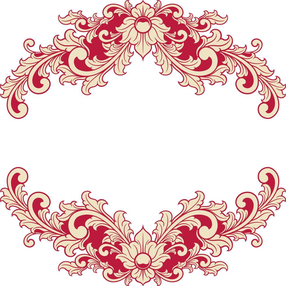 Jahrgang Ornament Rahmen zum Hochzeit vektor