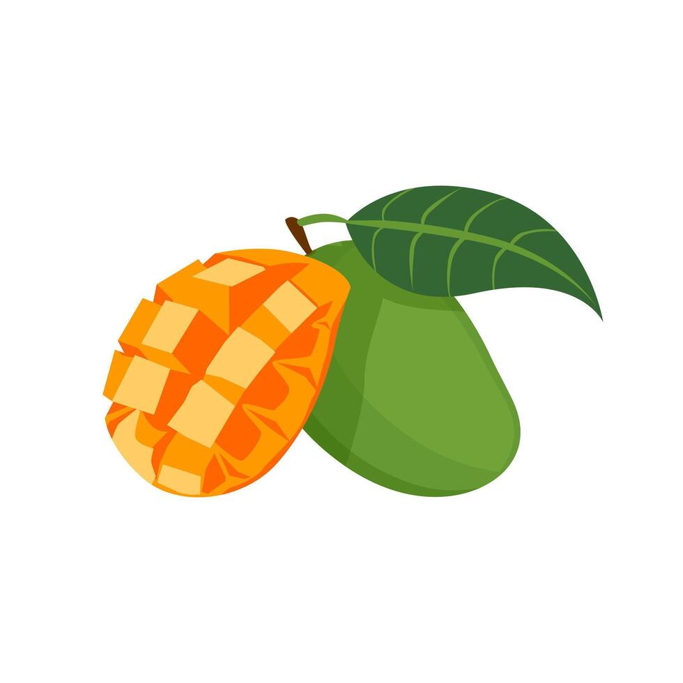 mango frukt. färsk frukt för friska livsstil. fri vektor