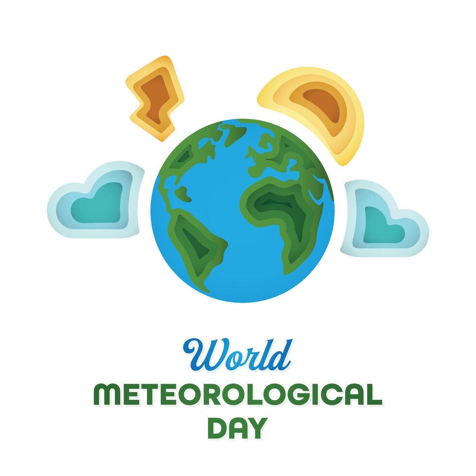 vektor illustration på de tema värld meteorologiska dag