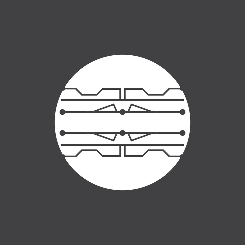 Schaltkreis Kabel Technologie Logo Vektor Vorlage Illustration