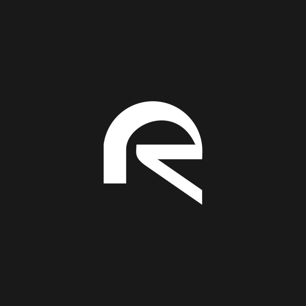 r Initiale Logo Design Konzept vektor