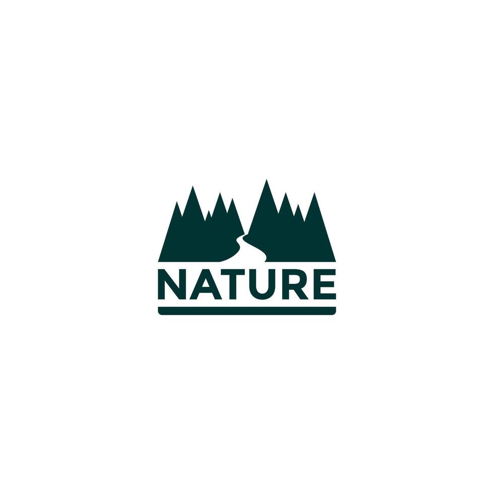 Natur Abzeichen Logo Vektor Illustration