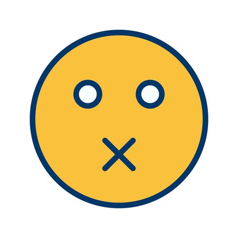 Stumme Emoji-Vektor-Ikone vektor