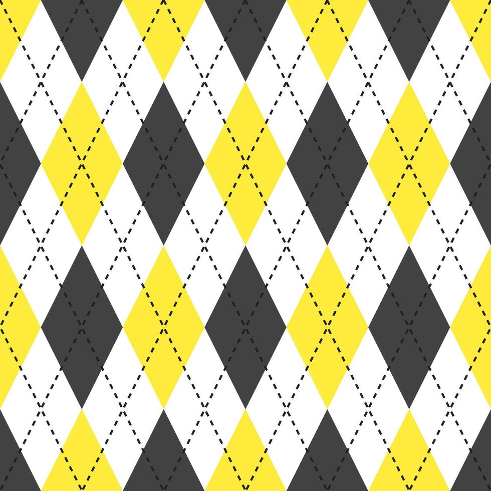 gul och svart argyle mönster. argyle vektor mönster. argyle mönster. geometrisk mönster för Kläder, omslag papper, bakgrund, bakgrund, gåva kort, Tröja.