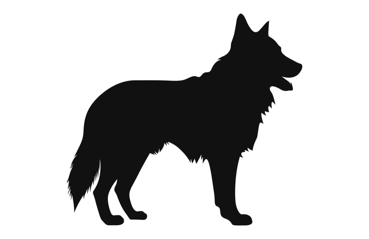 alabai Hund Vektor schwarz Silhouette isoliert auf ein Weiß Hintergrund