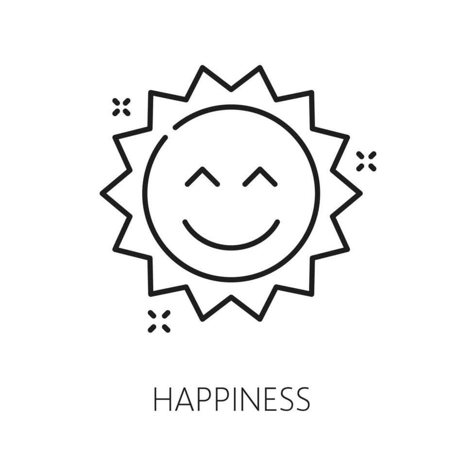 lycka, psykologisk och mental hälsa ikon vektor