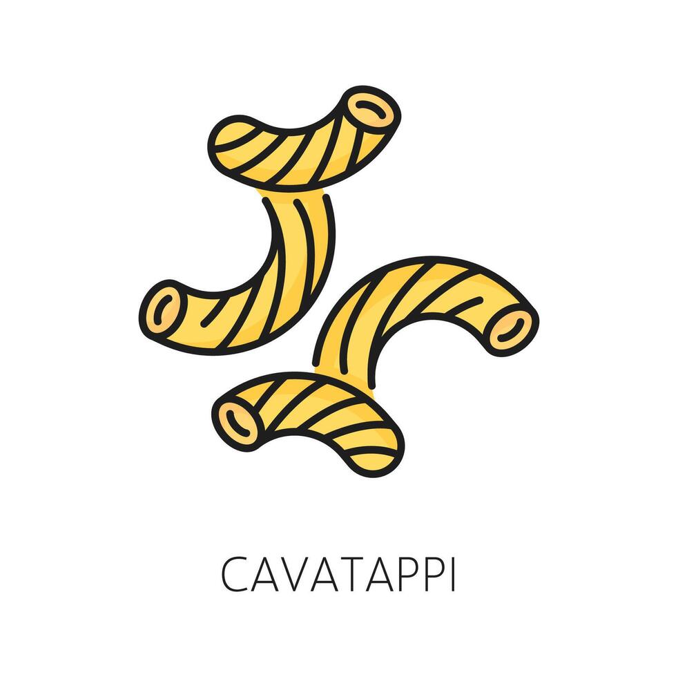 cavatappi Pasta, Italienisch Küche Essen vektor