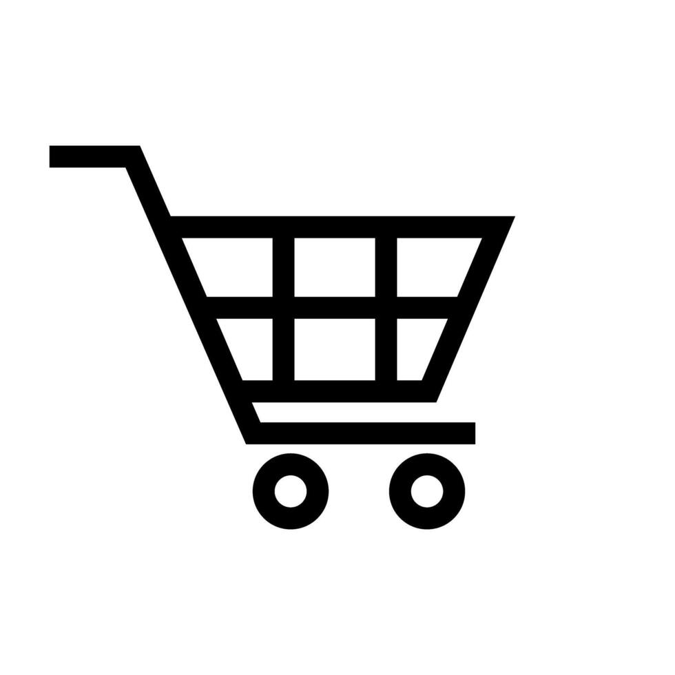 Einkaufen Wagen Symbol Vektor. Supermarkt Illustration unterzeichnen. Einkaufen Symbol oder Logo. vektor