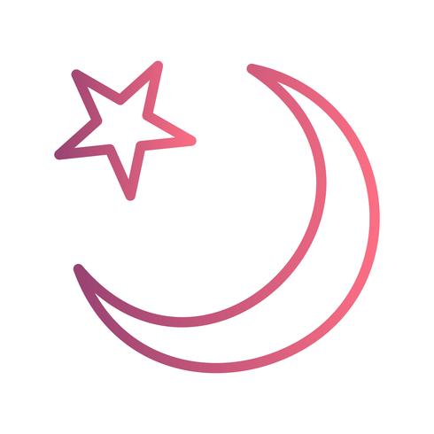 crescent moon vector icon