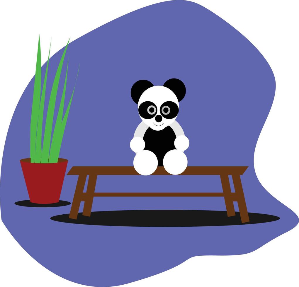 söt panda illustration vektor design