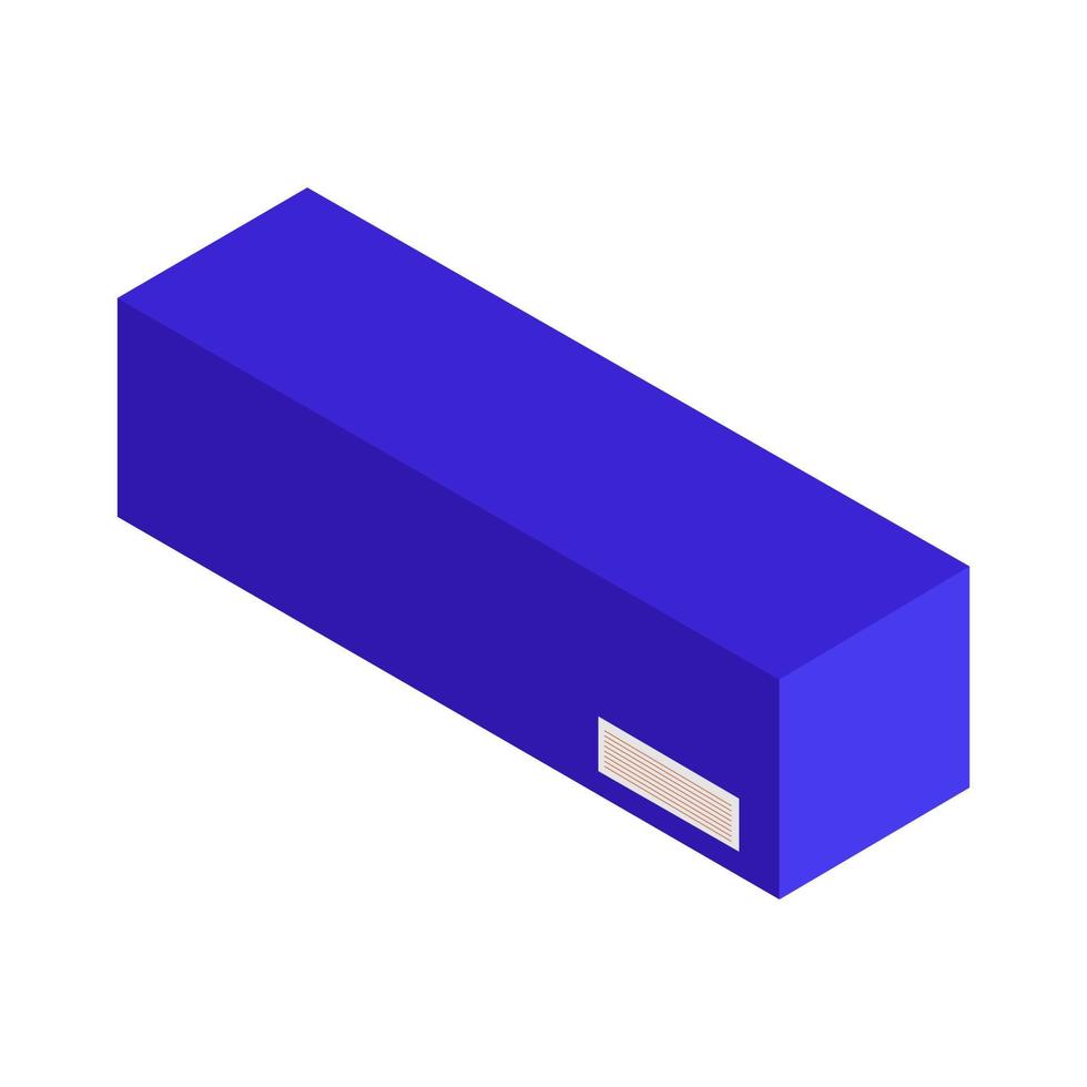 isometrische Box auf weißem Hintergrund vektor