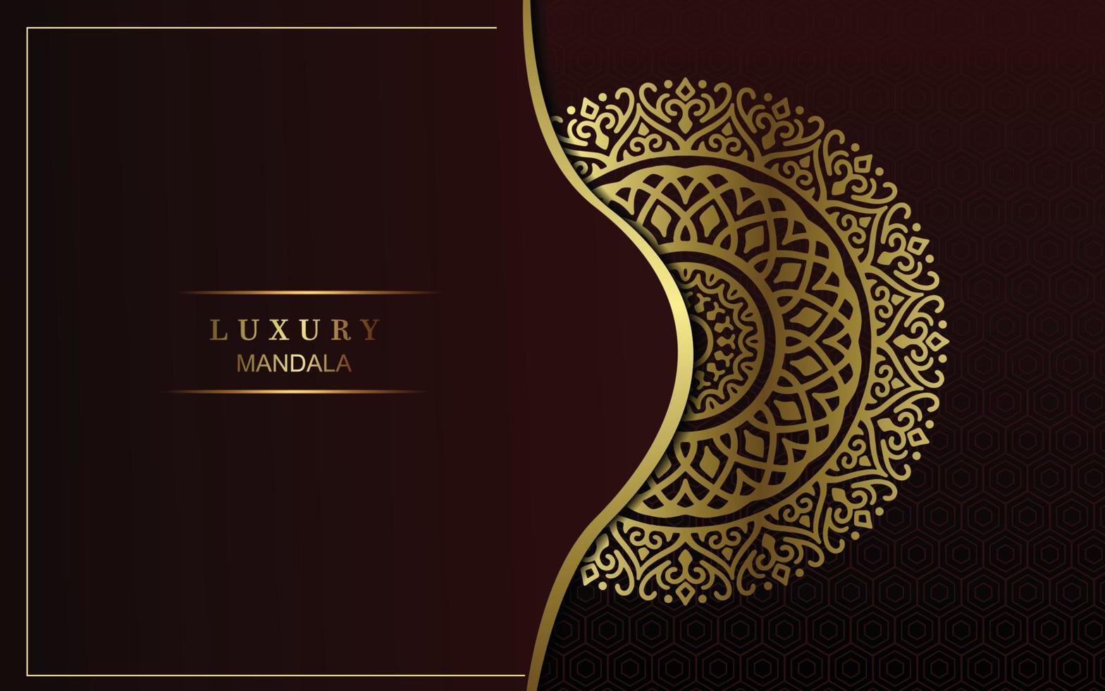 Luxus-Zier-Mandala-Hintergrund mit arabischem islamischem Ostmustermuster-Premium-Vektor-freiem Vektor