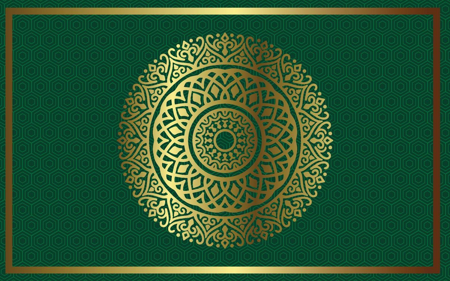 Luxus-Zier-Mandala-Hintergrund mit arabischem islamischem Ostmustermuster-Premium-Vektor-freiem Vektor