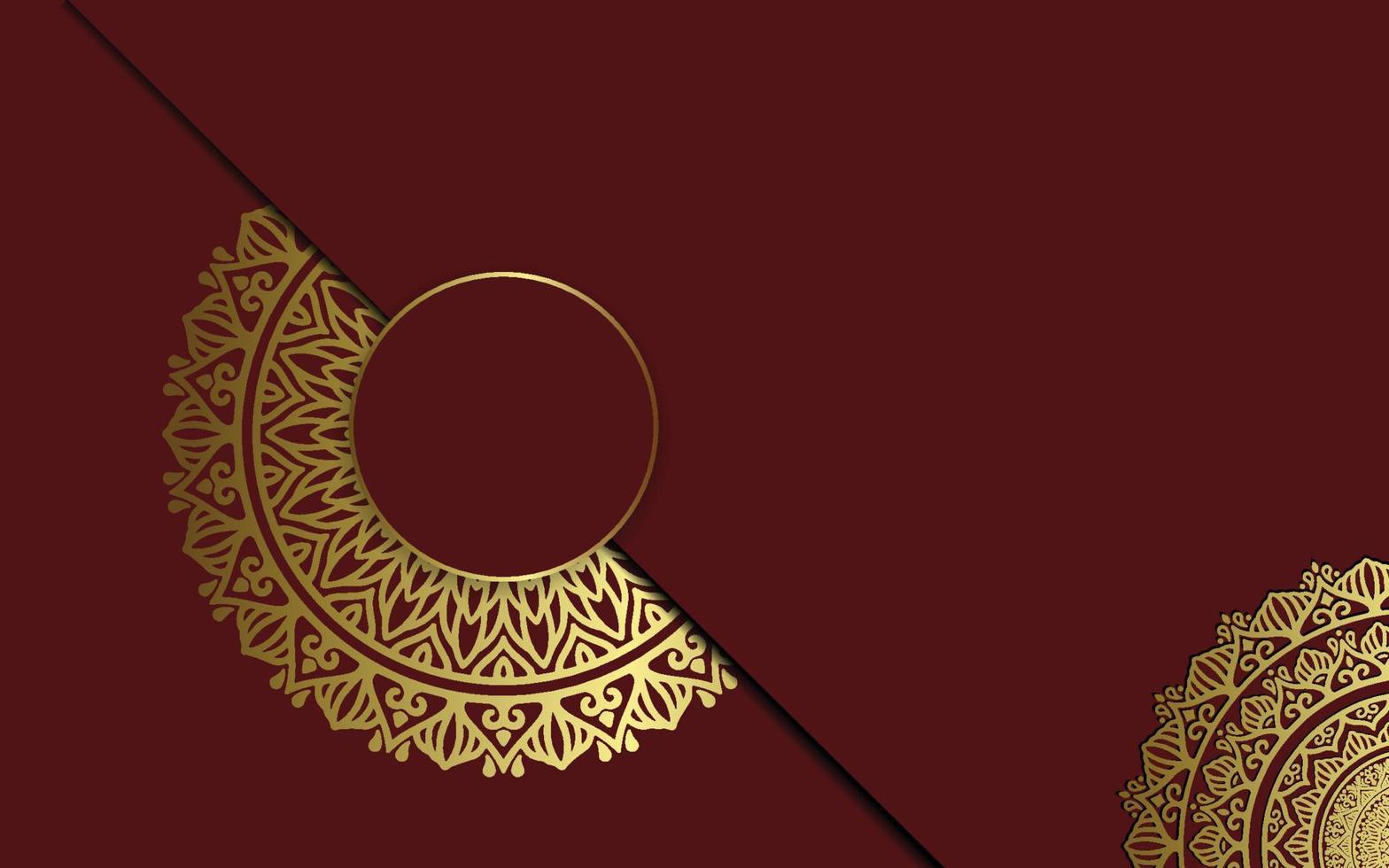 Luxus-Zier-Mandala-Hintergrund mit arabischem islamischem Ostmustermuster-Premium-Vektor-freiem Vektor