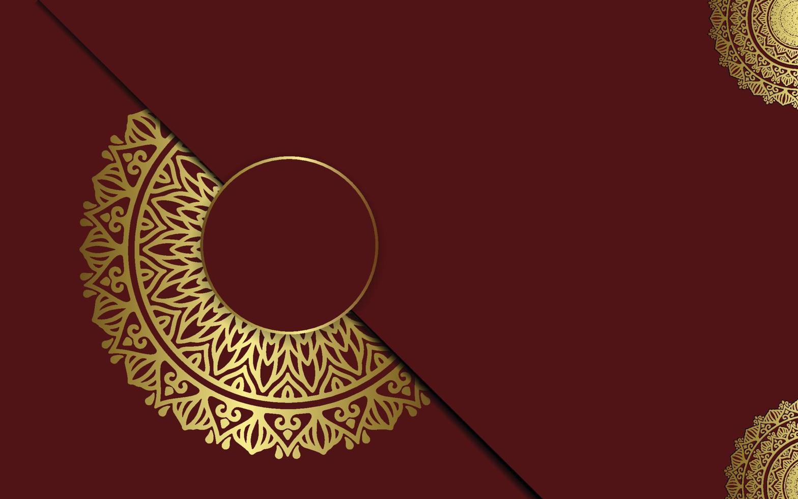 Luxus-Zier-Mandala-Hintergrund mit arabischem islamischem Ostmustermuster-Premium-Vektor-freiem Vektor