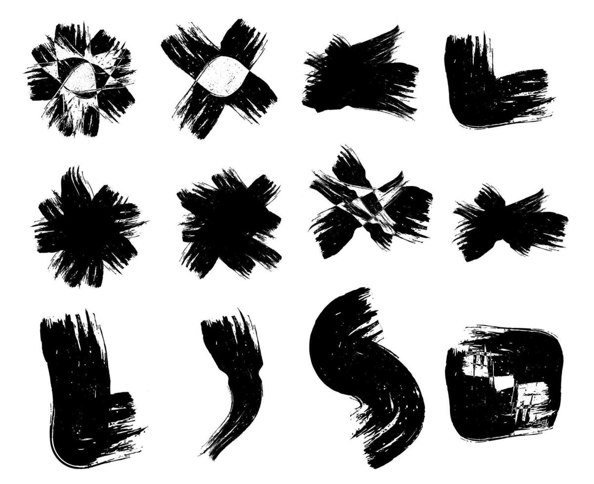 uppsättning av hand dragen stänk, klottra cirkel svart och vit årgång stroke design bunt, uppsättning av svart och vit vektor klottra runda cirkel ikoner ram borsta stroke vektor illustration, uppsättning av färga