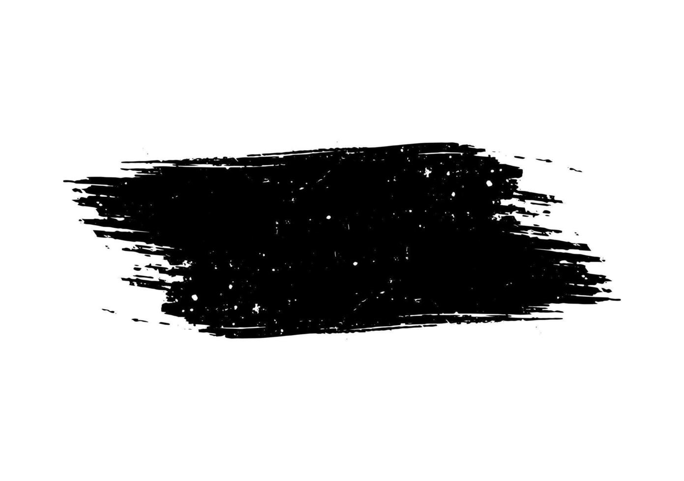 svart bläck stänk, en stänk årgång textur svart och vit uppsättning av fläckar, stänk, borsta stroke stänk, uppsättning av vattenfärg borsta slag, svart och vit måla stroke borsta på vit vektor