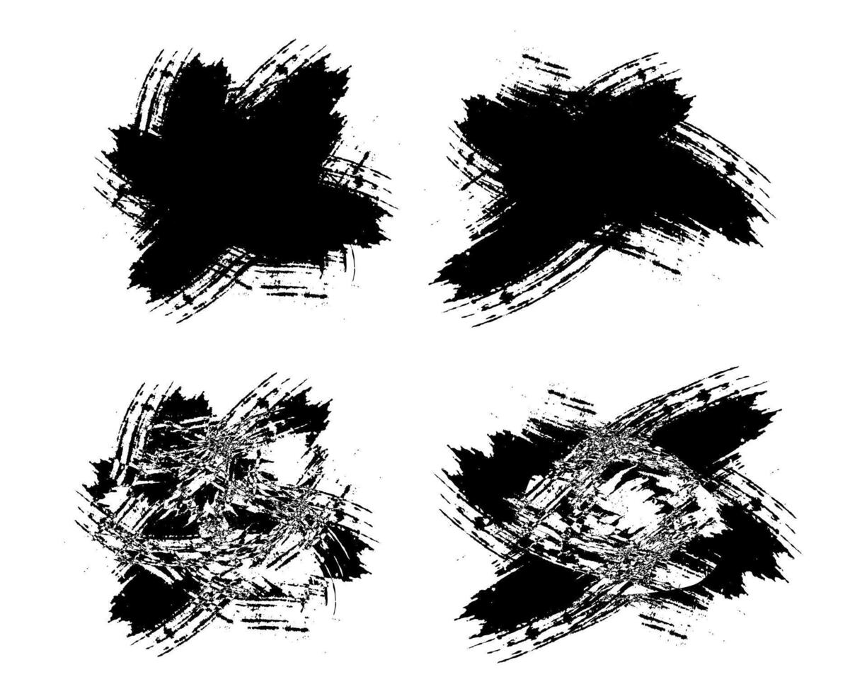 uppsättning av stänk klottra, uppsättning av svart och vit borsta stroke runda cirkel, uppsättning av svart och vit fläckar, uppsättning av svart och vit vektor klottra runda cirkel ikoner ram borsta stroke vektor