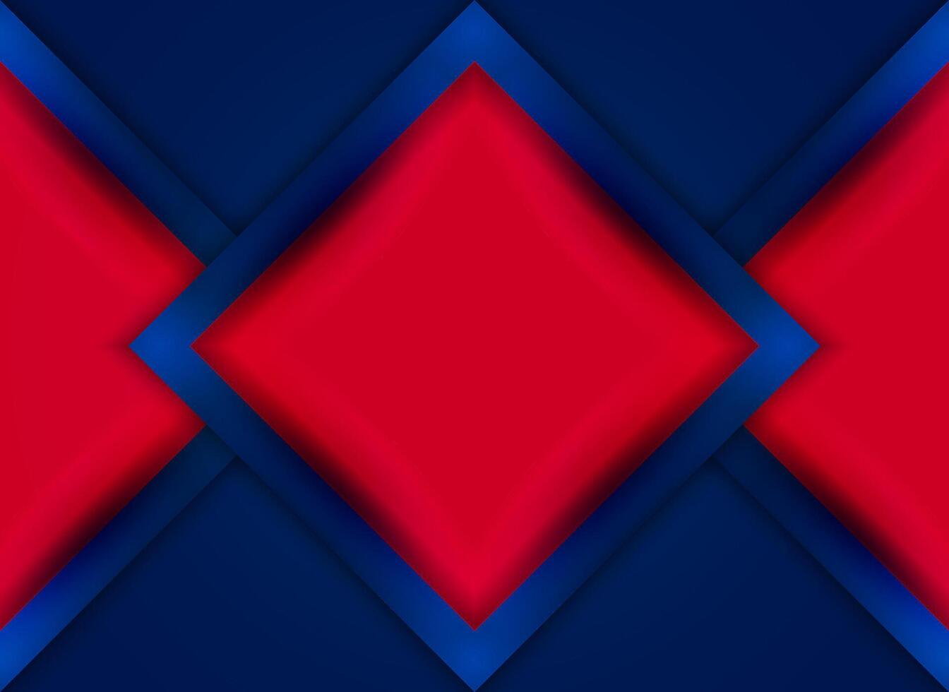abstrakt röd och blå bakgrund med diamant former, triangel- polygon bakgrund band geometrisk abstrakt baner design, Vinka Färg baner geometrisk 3d geometrisk bakgrund, vektor