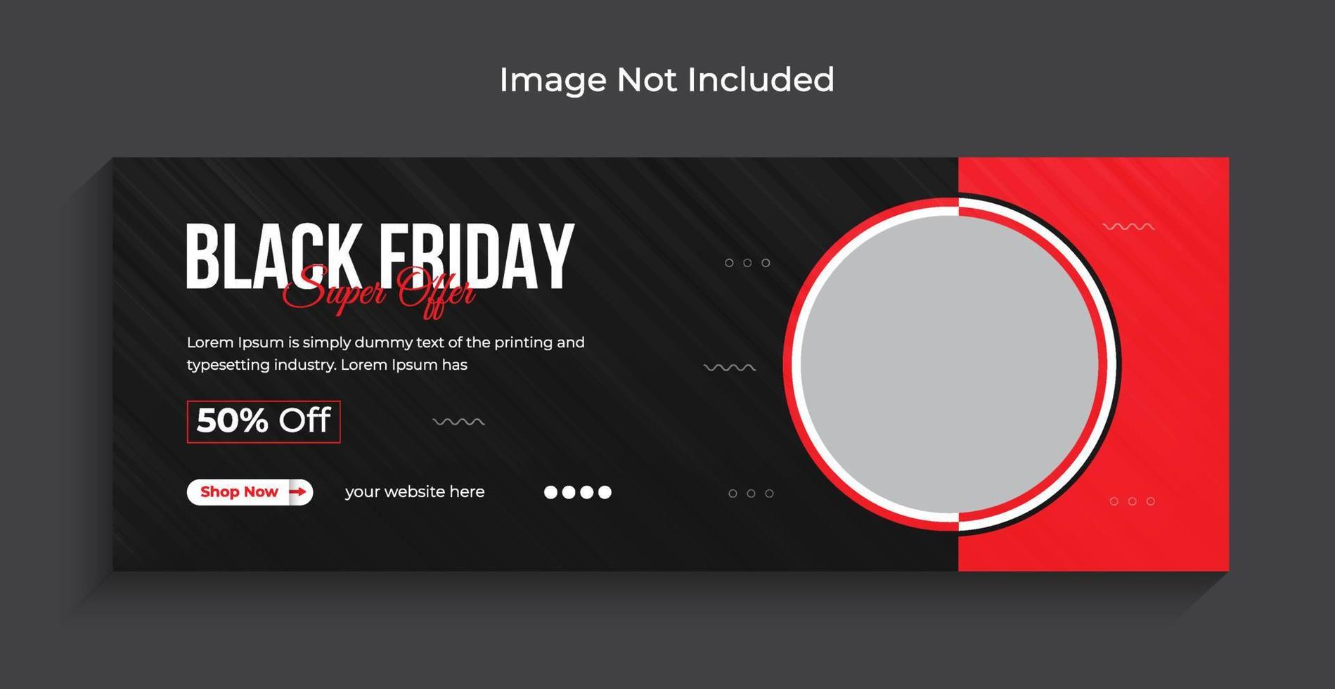 Black Friday Timeline Cover Wochenende Verkauf Social Media Banner Design kostenloser Download vektor