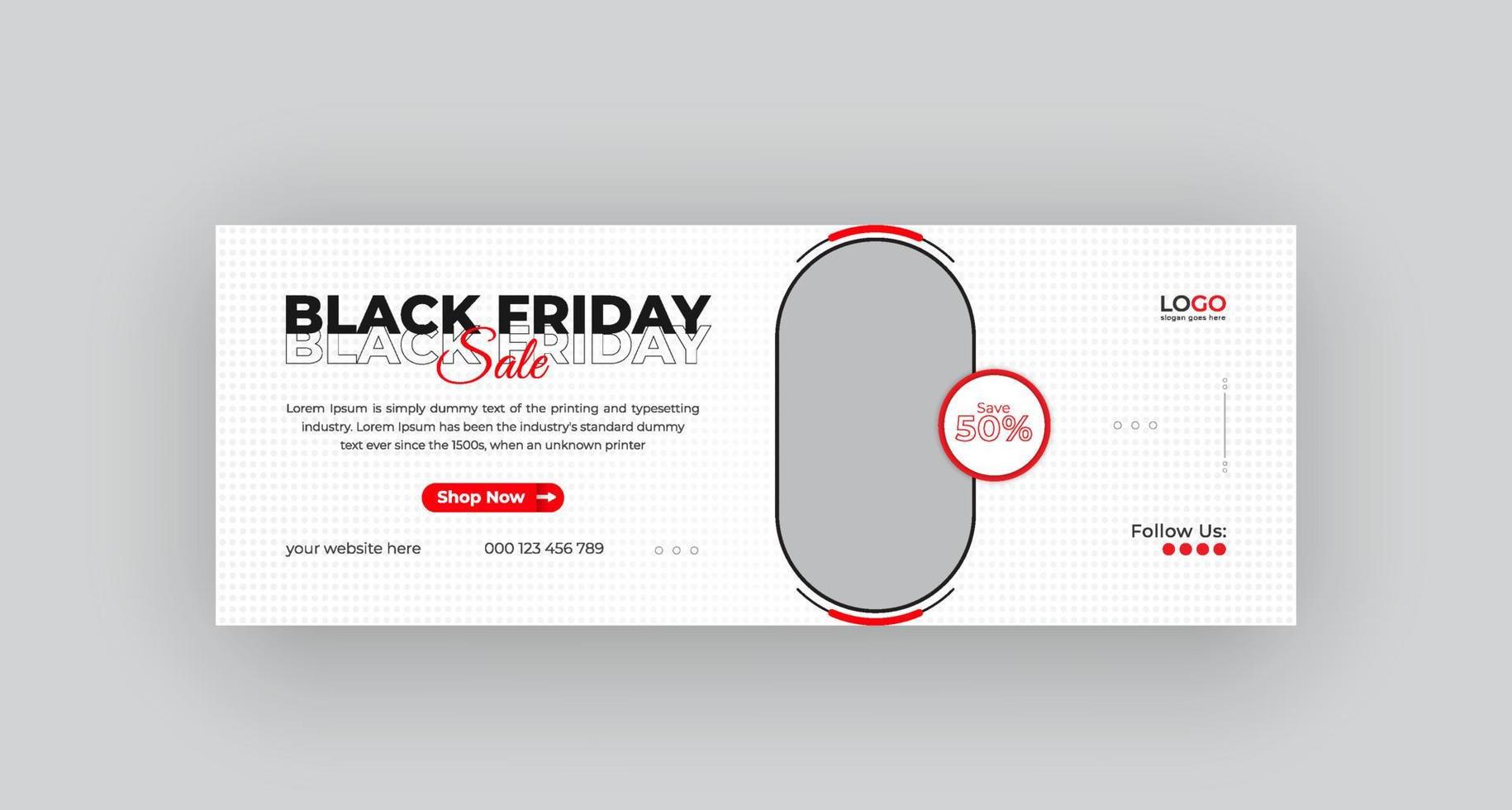 Black Friday Timeline Cover Wochenende Verkauf Social Media Banner Design kostenloser Download vektor