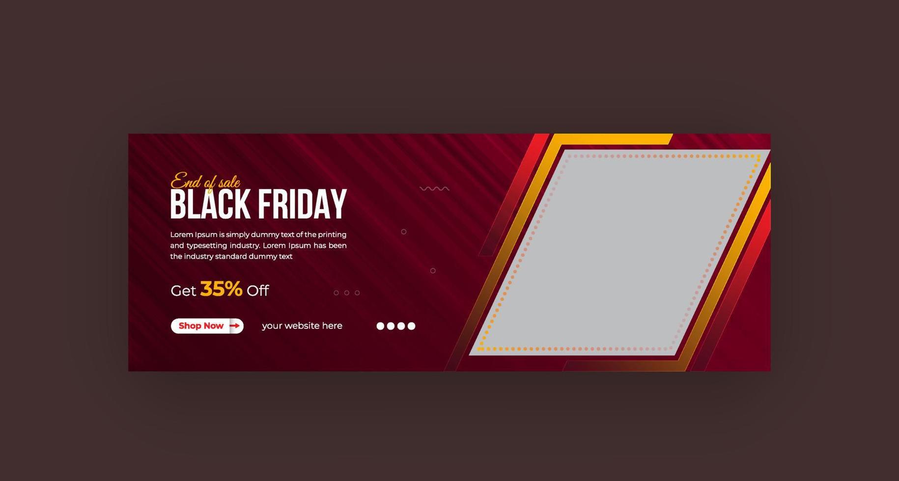 Black Friday Timeline Cover Wochenende Verkauf Social Media Banner Design kostenloser Download vektor