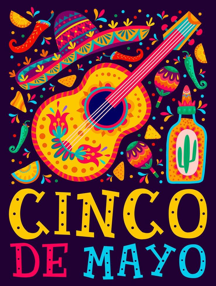 cinco de Mayo Mexikaner Urlaub Poster oder Banner vektor