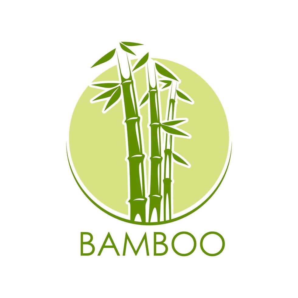asiatisch Bambus Symbol, Spa Massage, Schönheit und Gesundheit vektor