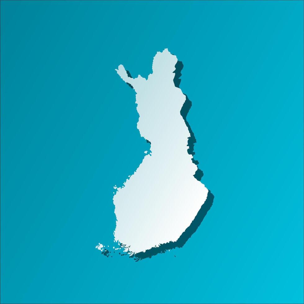 vektor isolerat förenklad illustration ikon med blå silhuett av finland Karta. mörk blå bakgrund