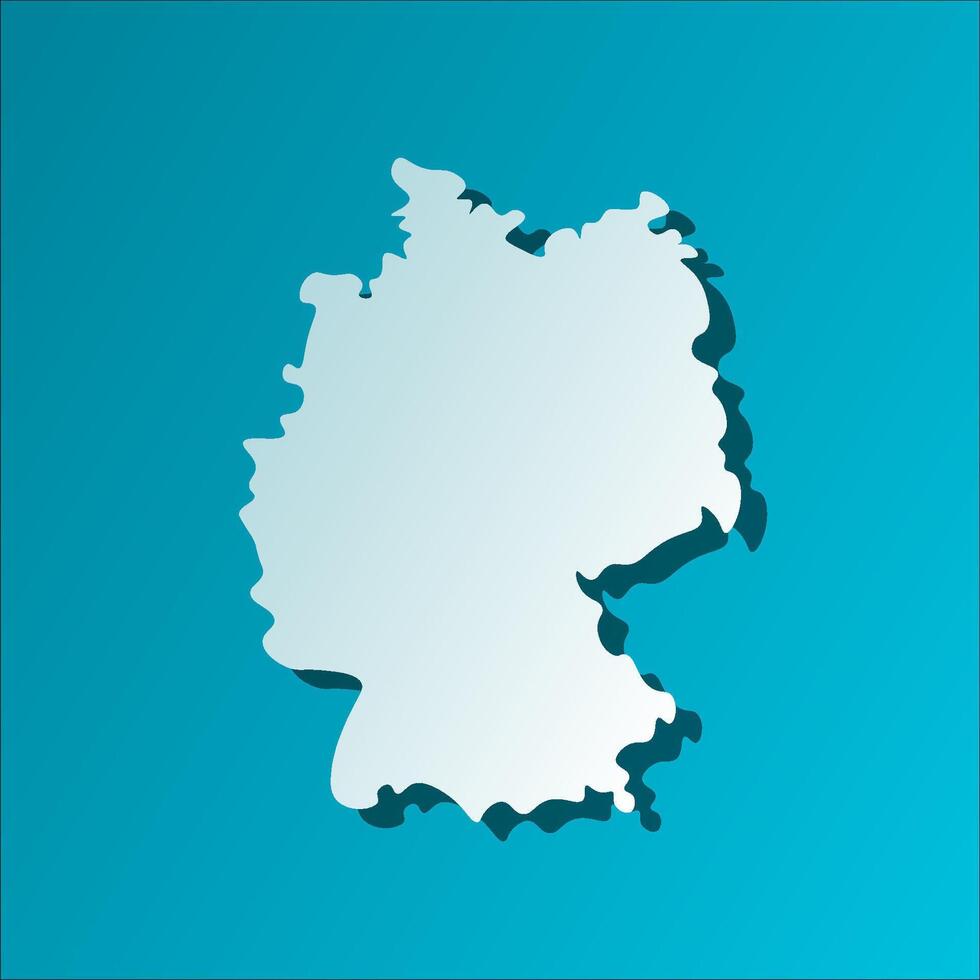 vektor isolerat förenklad illustration ikon med blå silhuett av Tyskland Karta. mörk blå bakgrund