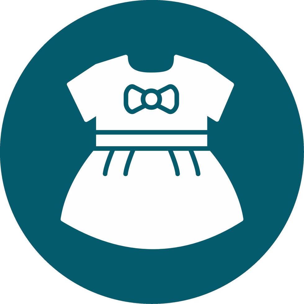 Baby Mädchen Kleid vecto Symbol vektor