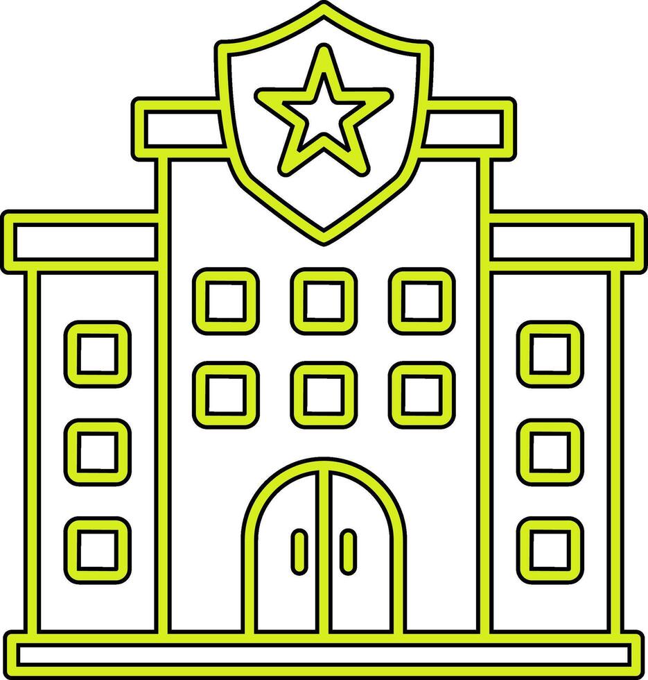 Polizei Bahnhof vecto Symbol vektor