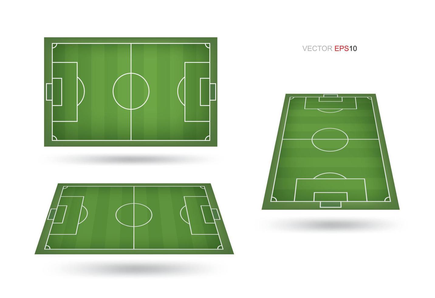 fotbollsplan eller fotbollsplan bakgrund isolerad på vitt. perspektivelement. vektor grön domstol för att skapa fotbollsspel. vektor.