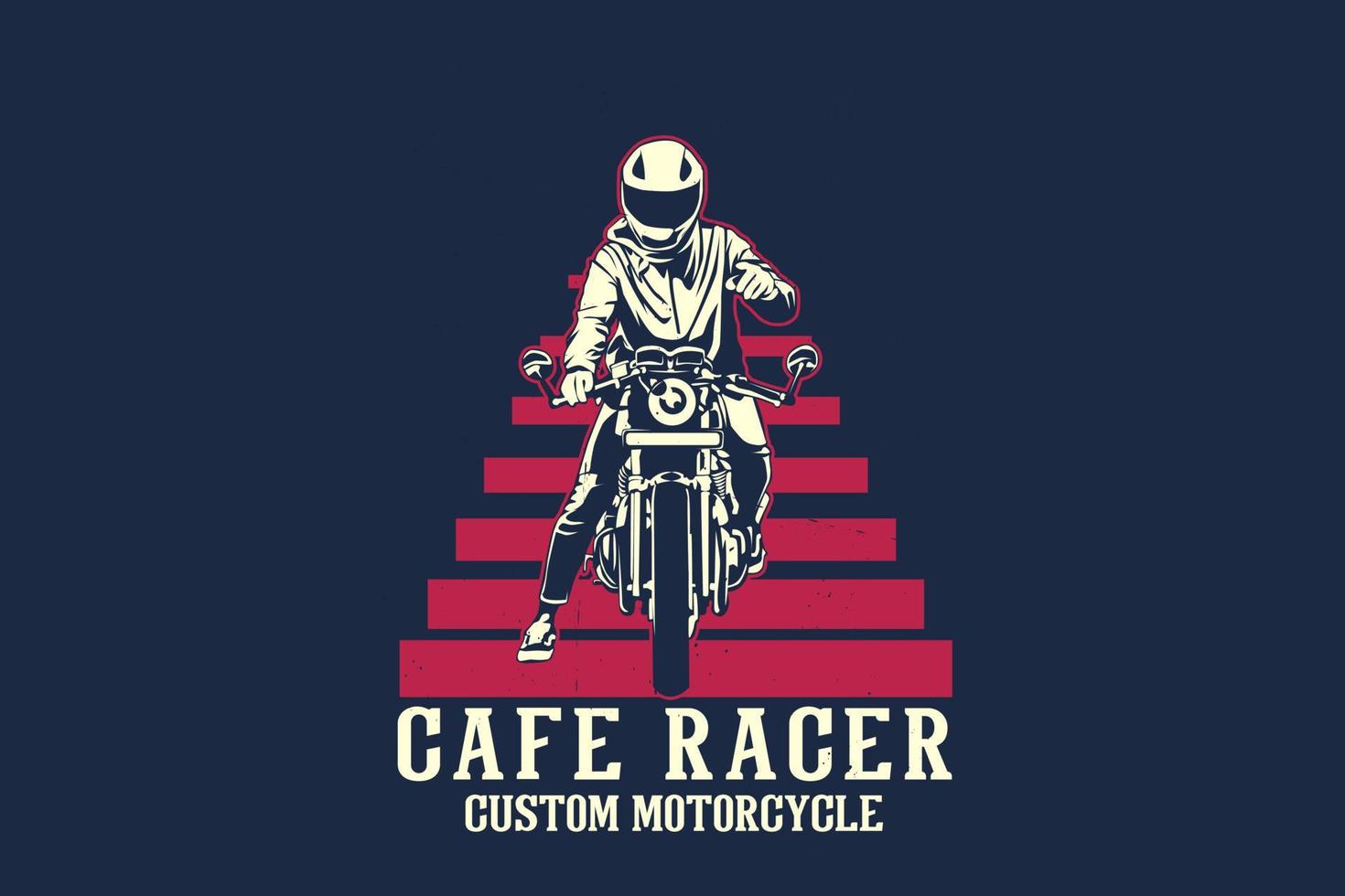 Cafe Racer Custom Motorrad Design vektor