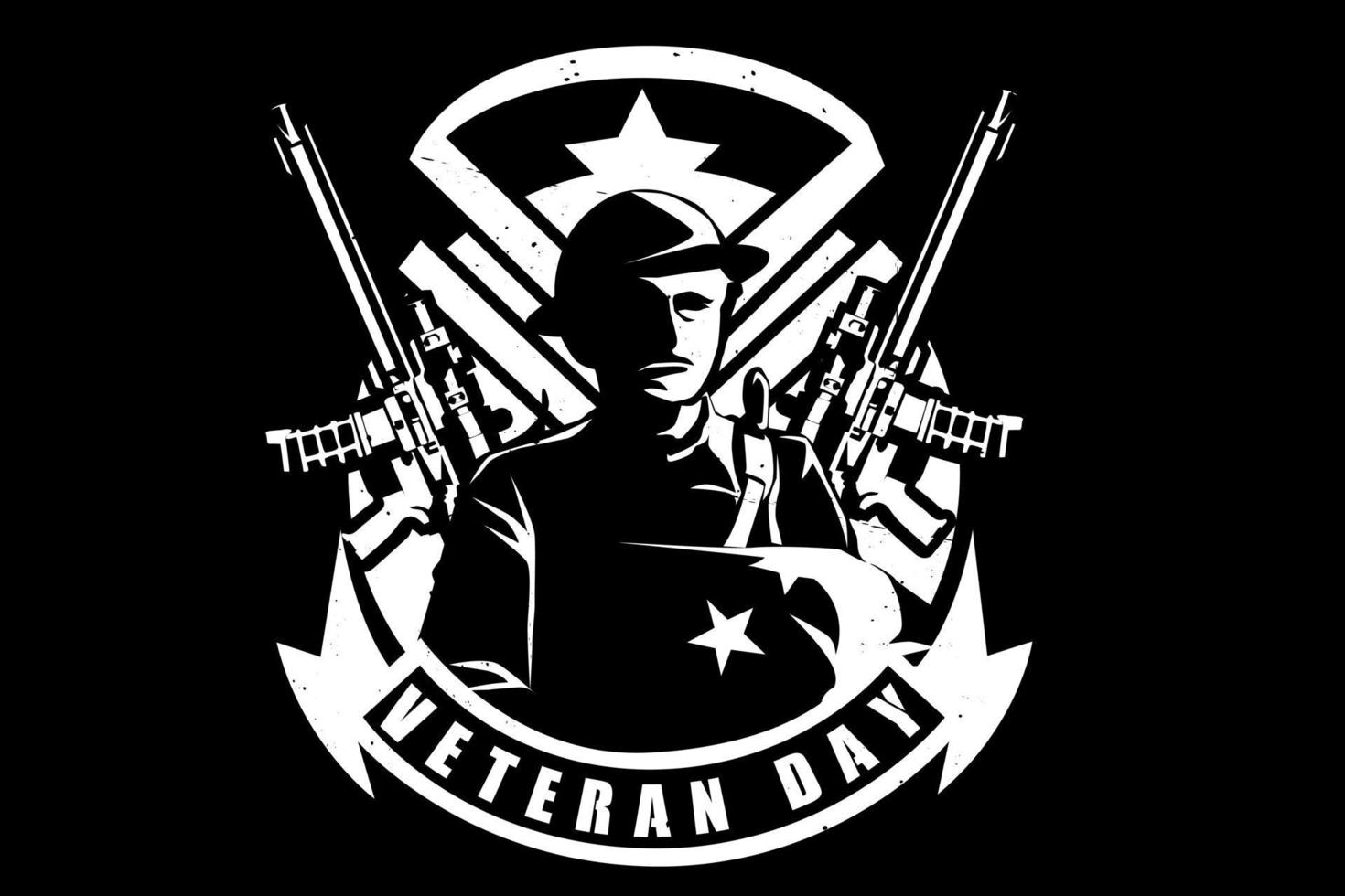 Veteranentag-Silhouette-Design vektor