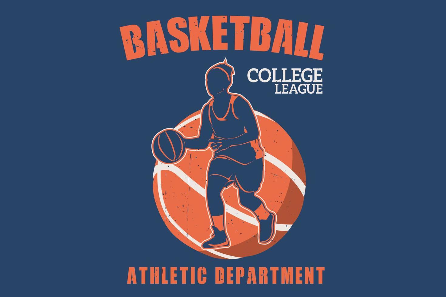 Basketball-College-Liga-Silhouette-Design vektor