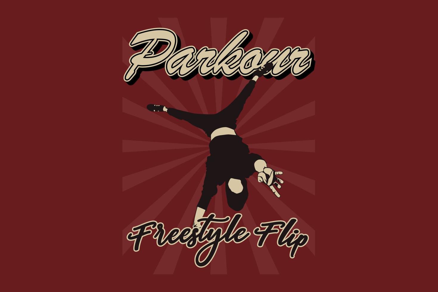 parkour freestyle flip siluettdesign vektor