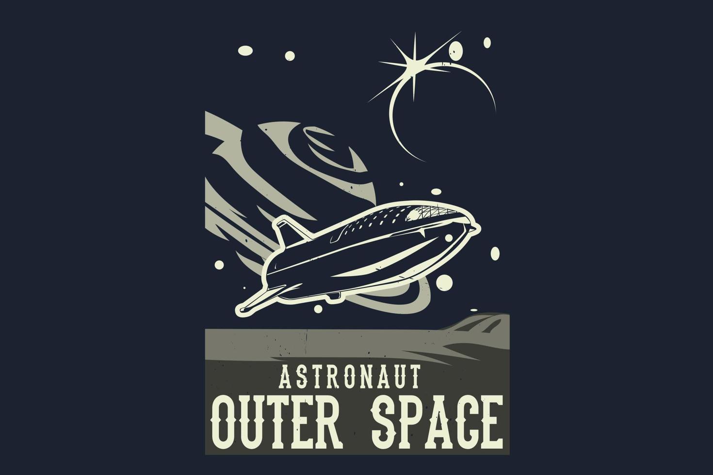 Astronauten-Weltraum-Silhouette-Design vektor