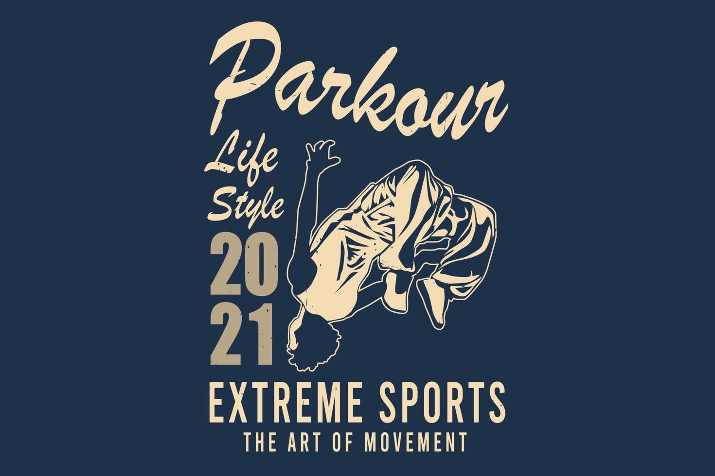 Parkour Lifestyle Extremsport Die Kunst der Bewegung Silhouette Design vektor