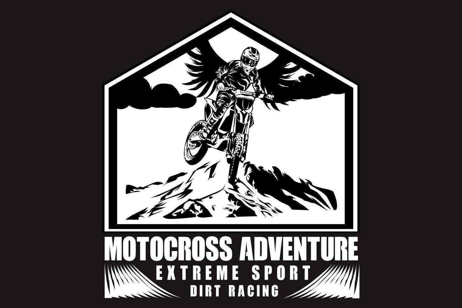 motocross äventyr siluett design vektor