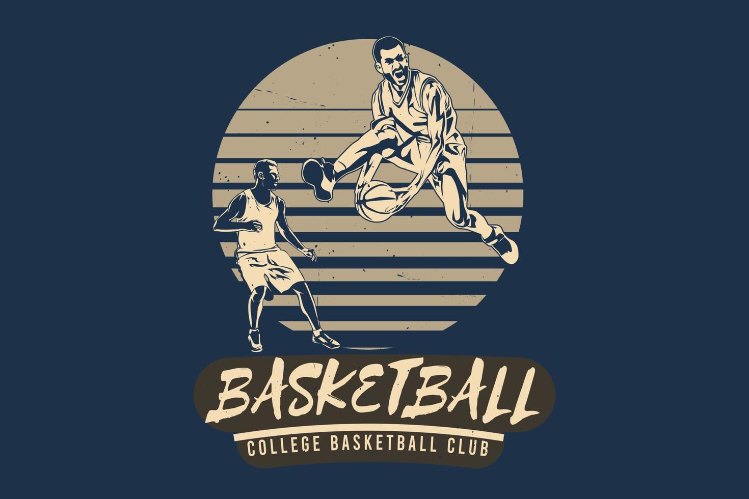 Basketball College Basketball Club Silhouette Design vektor