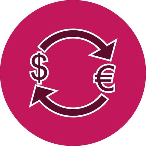 Byt Euro med Dollar Vector Icon